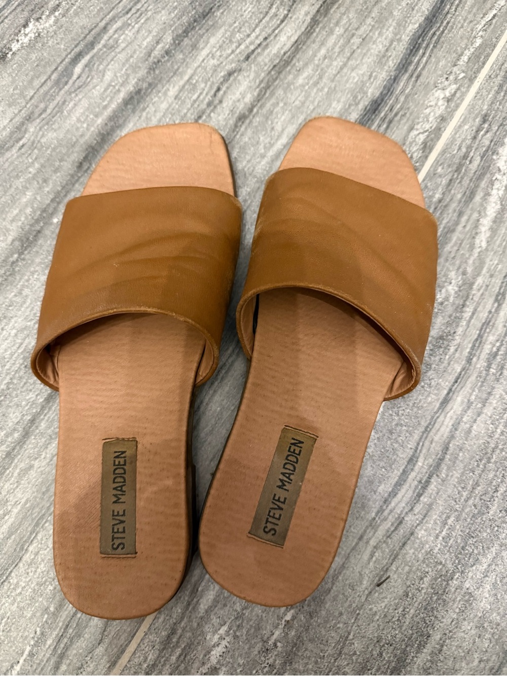 Steve Madden Cognac Slide Sandals